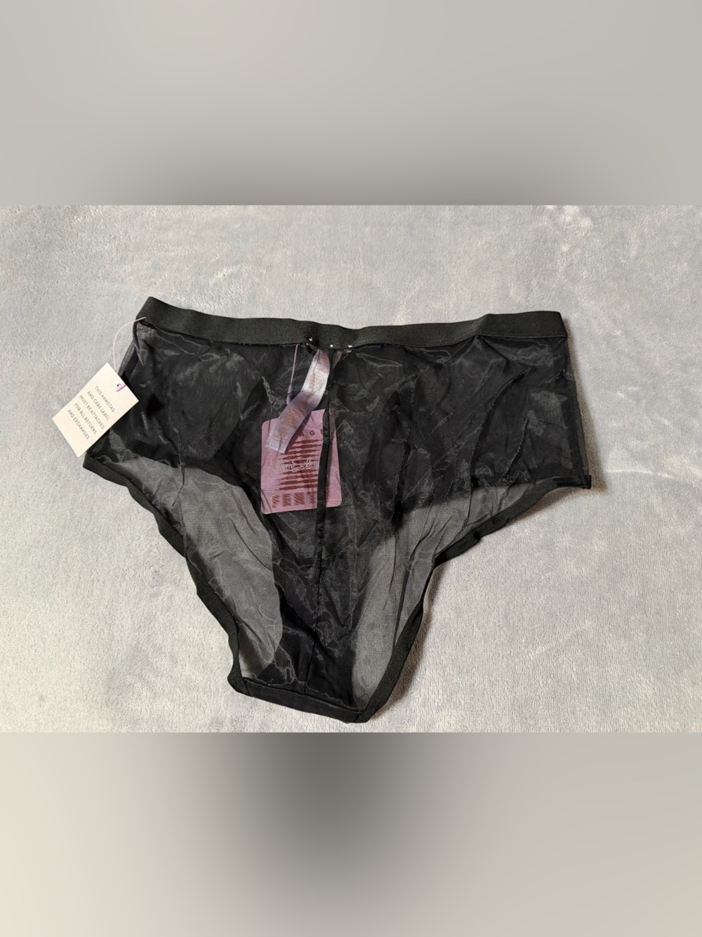 Savage X Fenty Black Sheer Boyshorts